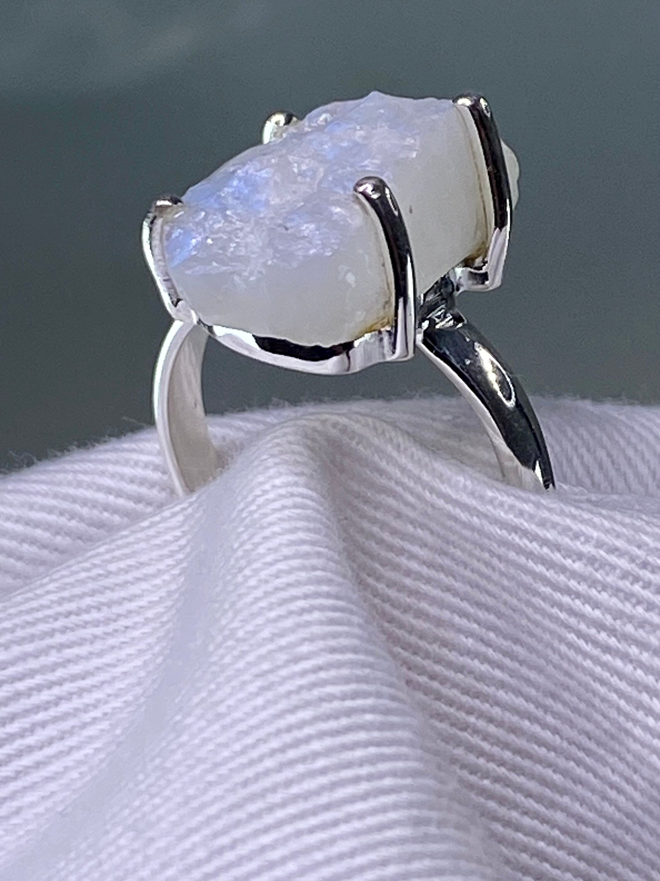 RAINBOW MOONSTONE ROUGH ring