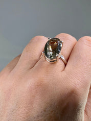 Green Amethyst (Prasiolite) and Silver Ring