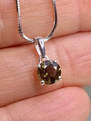 MOLDAVITE Sterling Silver Pendant