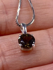 MOLDAVITE Sterling Silver Pendant