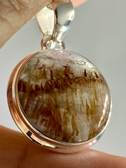 High Quality Cacoxenite and Silver Pendant(UV1305)