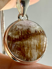 High Quality Cacoxenite and Silver Pendant(UV1305)