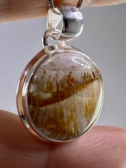 High Quality Cacoxenite and Silver Pendant(UV1305)