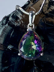 Mystic Topaz and Silver Pendant