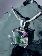 Mystic Topaz and Silver Pendant