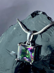 Mystic Topaz and Silver Pendant