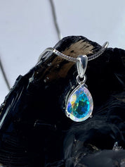 Mystic Topaz and Silver Pendant