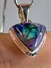 Sterling (Monarch) Opal and Silver Pendant