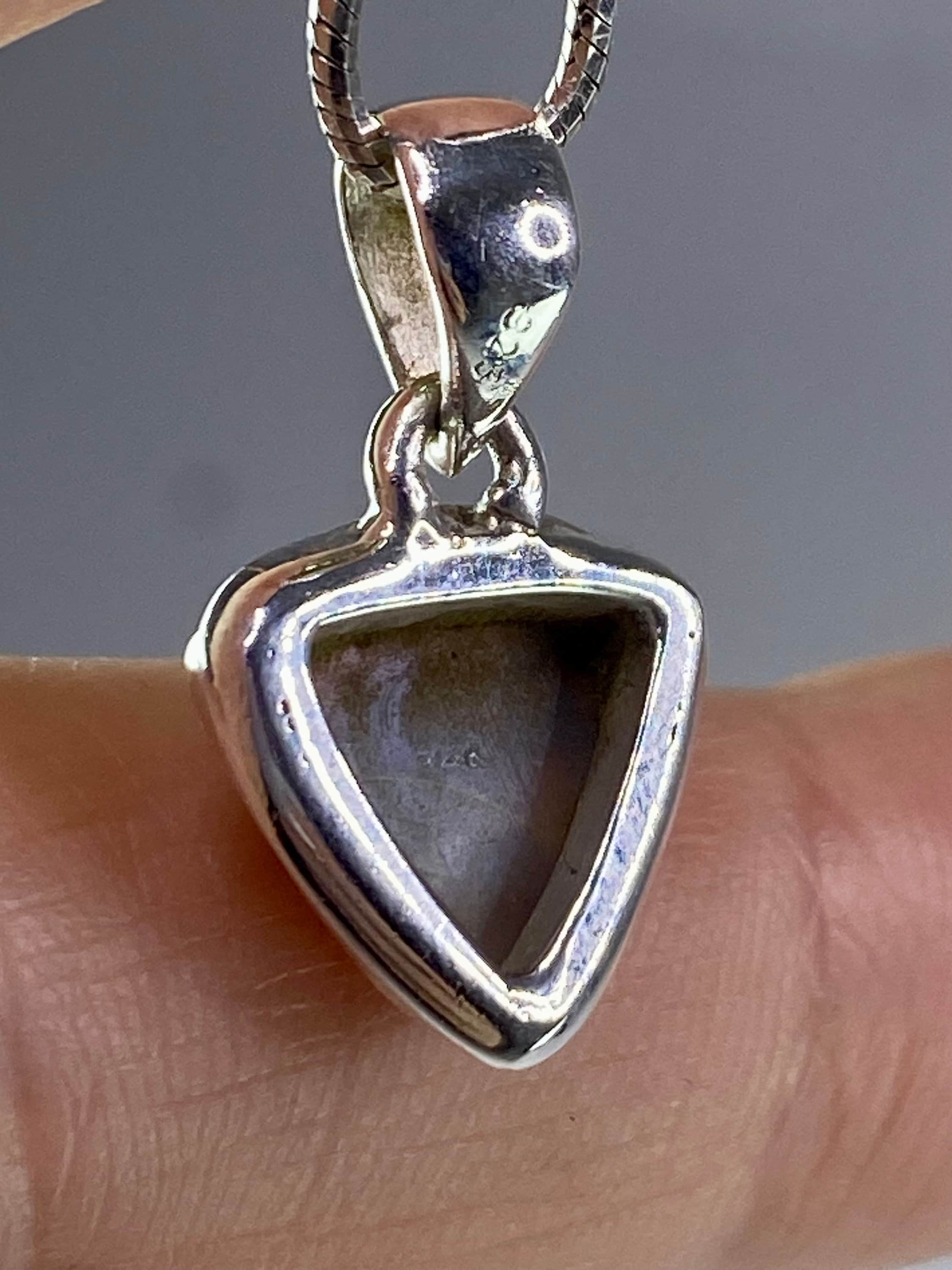 Sterling (Monarch) Opal and Silver Pendant