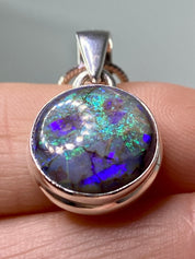 Sterling (Monarch) Opal and Silver Pendant