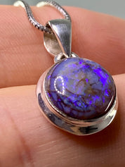 Sterling (Monarch) Opal and Silver Pendant