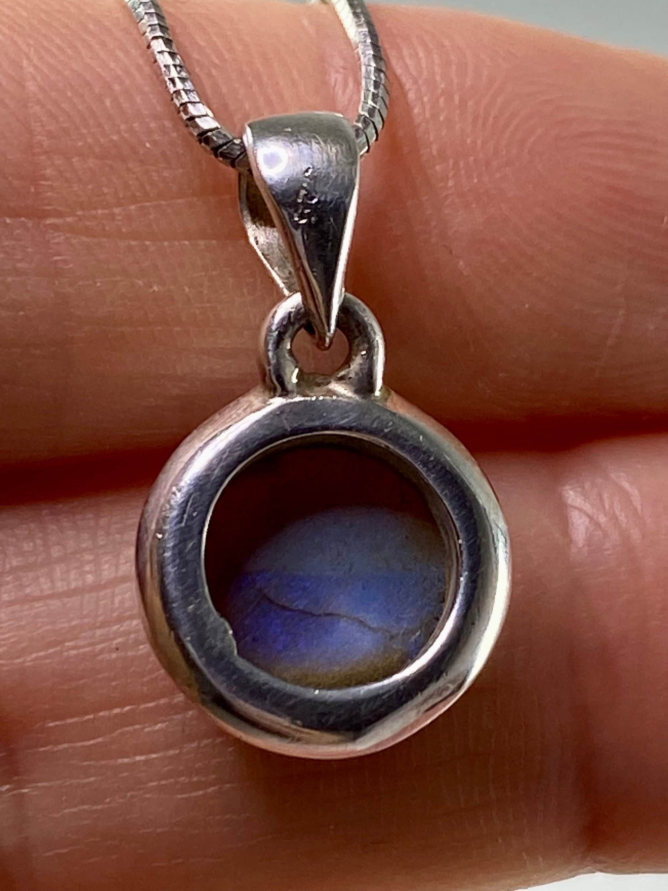 Sterling (Monarch) Opal and Silver Pendant