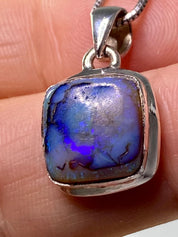 Sterling (Monarch) Opal and Silver Pendant