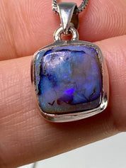 Sterling (Monarch) Opal and Silver Pendant