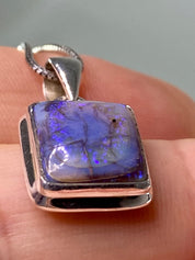 Sterling (Monarch) Opal and Silver Pendant