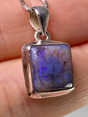 Sterling (Monarch) Opal and Silver Pendant