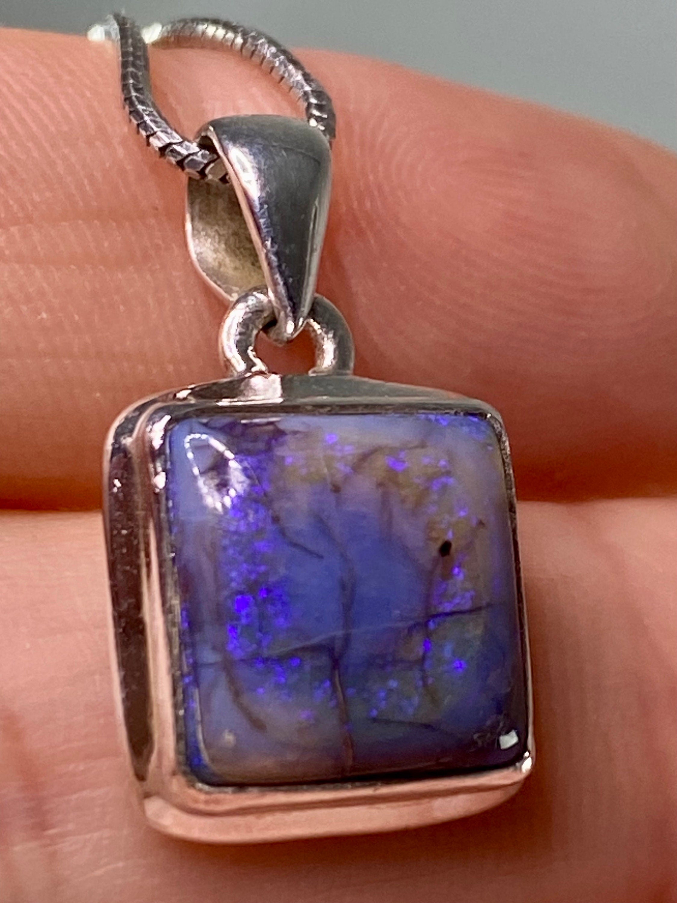 Sterling (Monarch) Opal and Silver Pendant