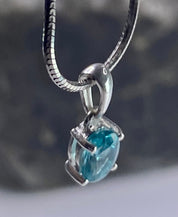 Neon Blue Apatite Pendant and Silver Pendant