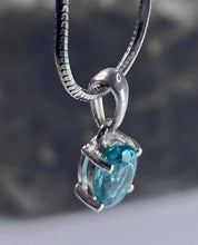 Neon Blue Apatite Pendant and Silver Pendant