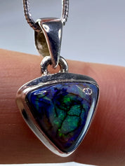 Sterling (Monarch) Opal and Silver Pendant