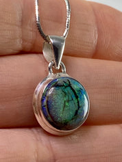 Sterling (Monarch) Opal and Silver Pendant