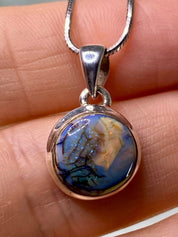 Sterling (Monarch) Opal and Silver Pendant