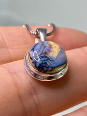 Sterling (Monarch) Opal and Silver Pendant