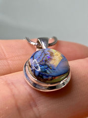 Sterling (Monarch) Opal and Silver Pendant