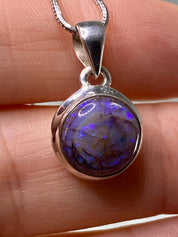 Sterling (Monarch) Opal and Silver Pendant