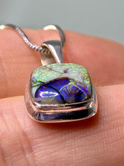 Sterling (Monarch) Opal and Silver Pendant