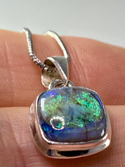 Sterling (Monarch) Opal and Silver Pendant