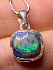 Sterling (Monarch) Opal and Silver Pendant