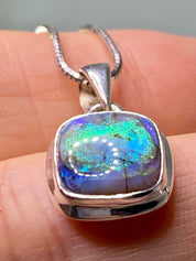 Sterling (Monarch) Opal and Silver Pendant