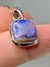 Sterling (Monarch) Opal and Silver Pendant