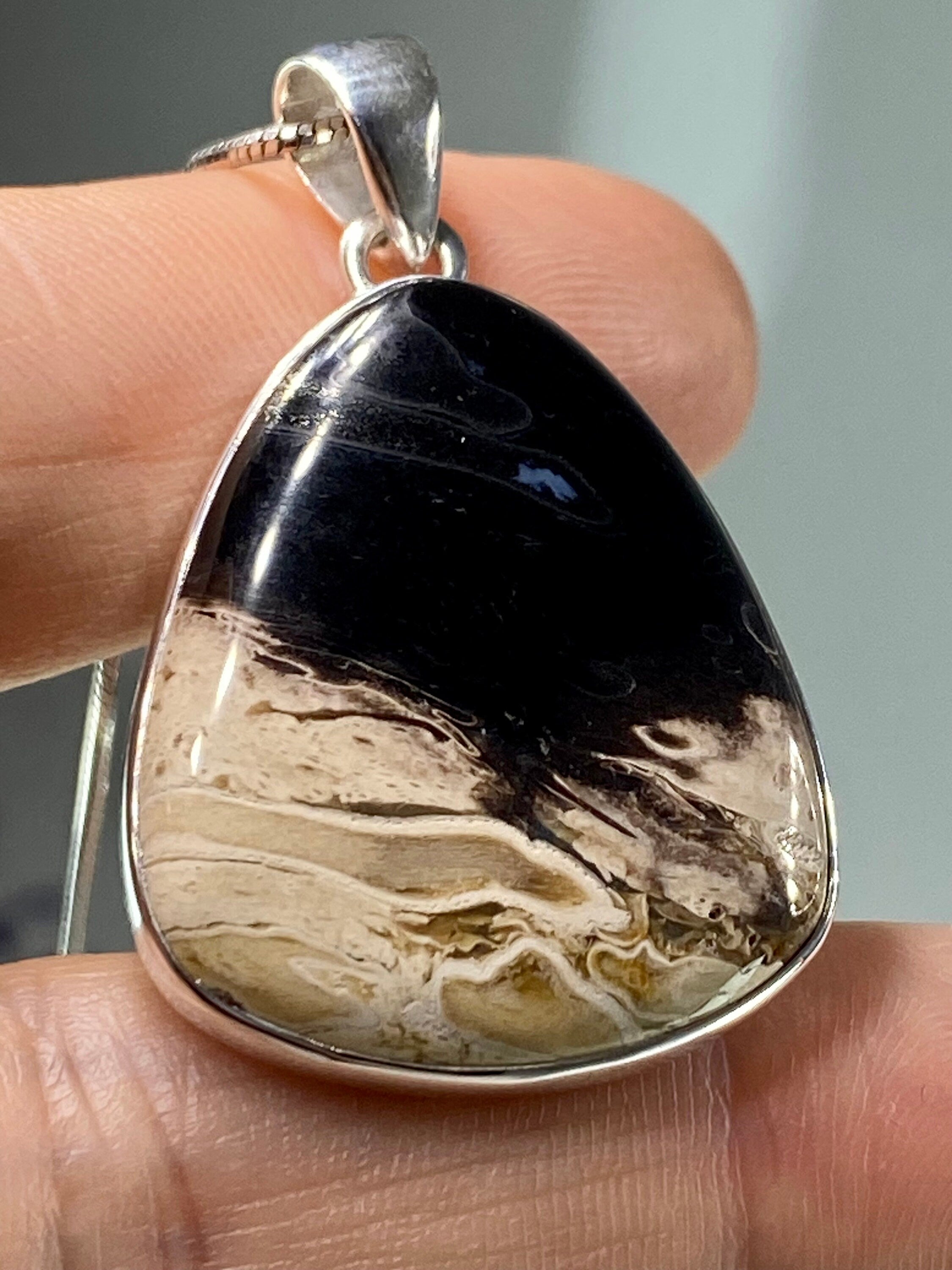 Petrified Palm Wood Silver Pendant