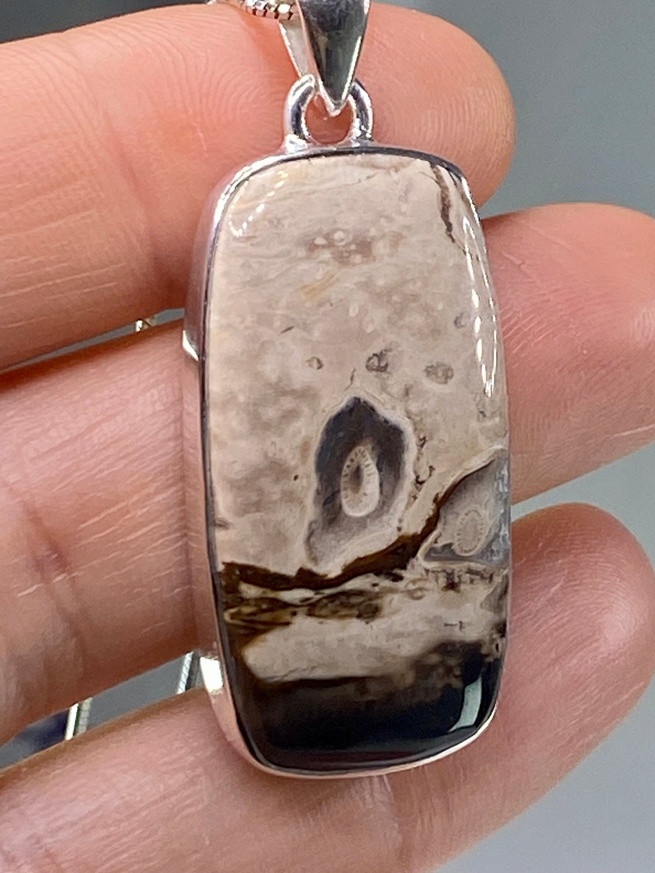 Petrified Palm Wood Silver Pendant