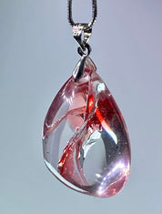 Grade AAA - Red Limonite and Silver Pendant