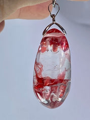 Grade AAA - Red Limonite and Silver Pendant