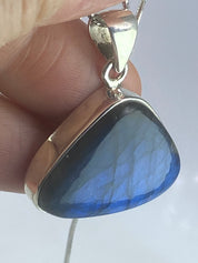 Blue Labradorite 925 Silver Pendant (M03)