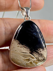 Petrified Palm Wood Silver Pendant