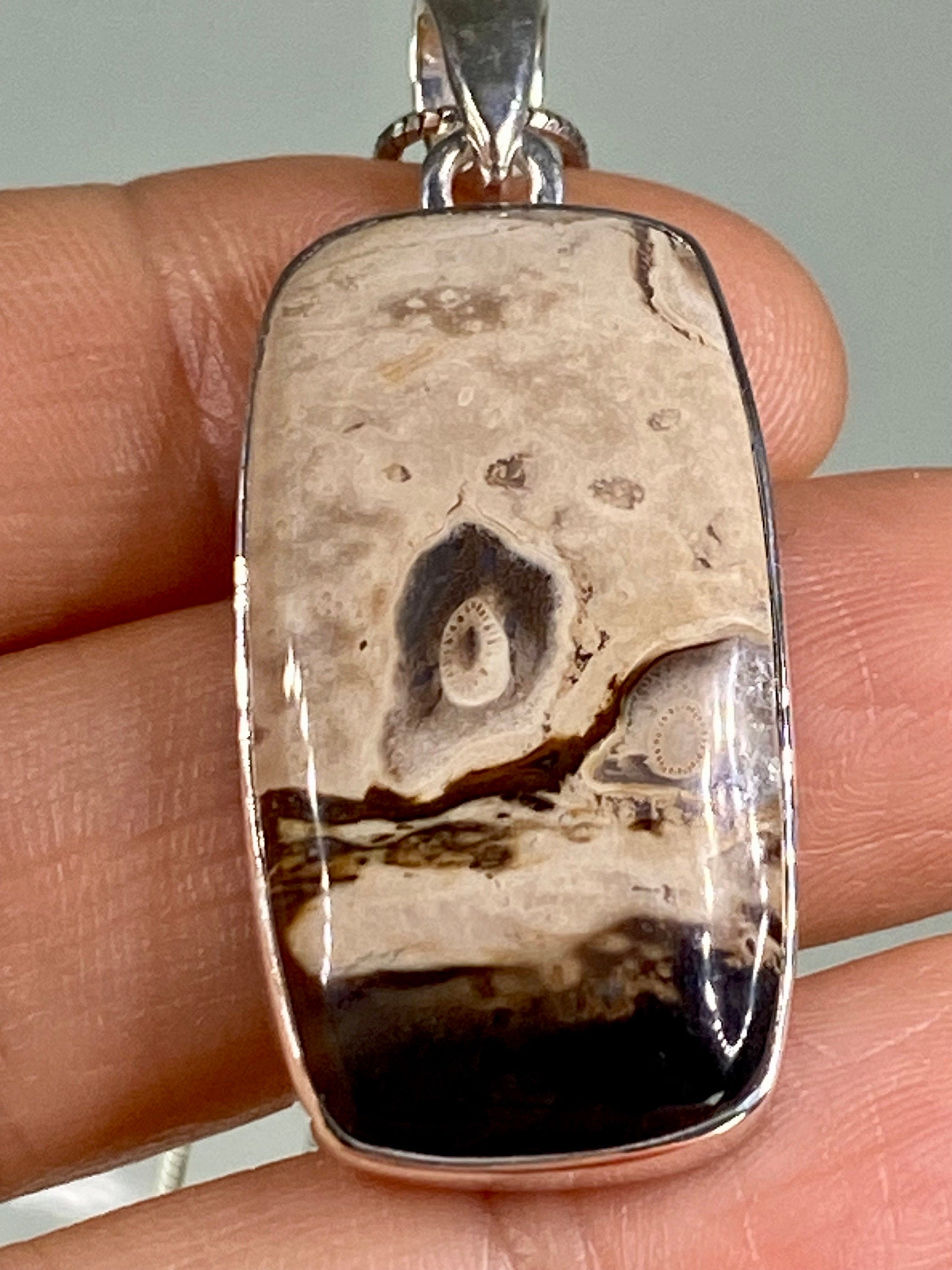 Petrified Palm Wood Silver Pendant