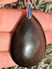 Rainbow Obsidian and Silver Pendant