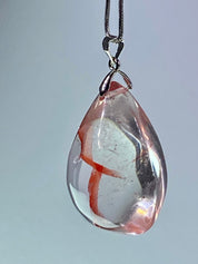 Grade AAA - Red Limonite and Silver Pendant