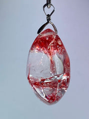 Grade AAA - Red Limonite and Silver Pendant