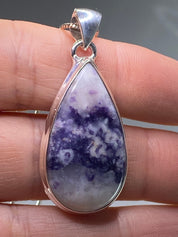 A Rare Violet Flame (Morado) Opal Silver Pendant (UV)