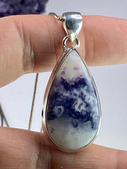 A Rare Violet Flame (Morado) Opal Silver Pendant (UV)