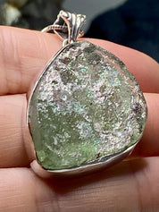 Ancient Roman Glass and Silver Pendant