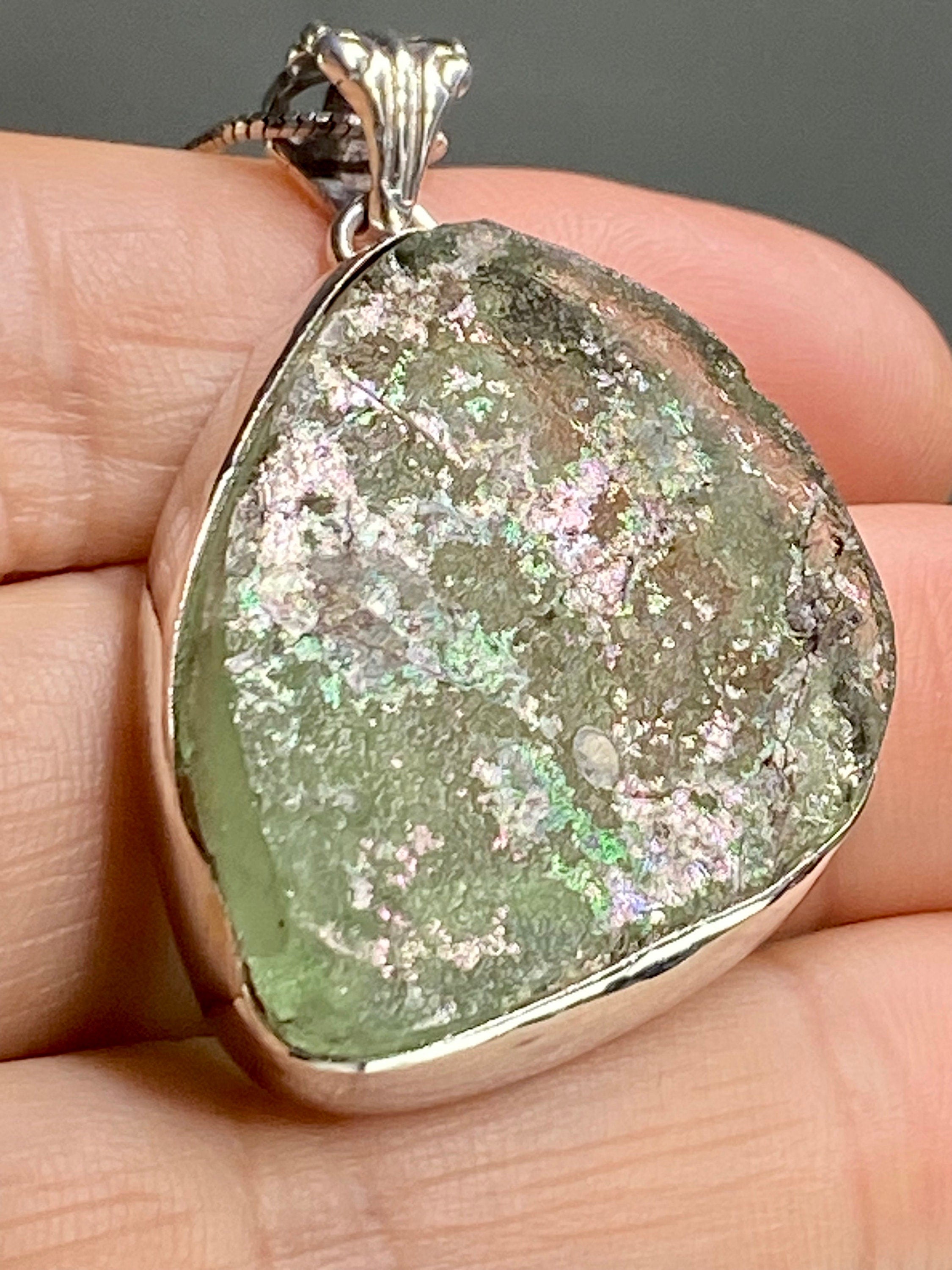 Ancient Roman Glass and Silver Pendant