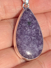 Lepidolite Silver pendant necklace