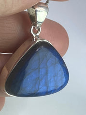 Blue Labradorite 925 Silver Pendant (M03)